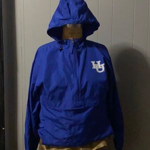 Champion Hampton University blue windbreaker